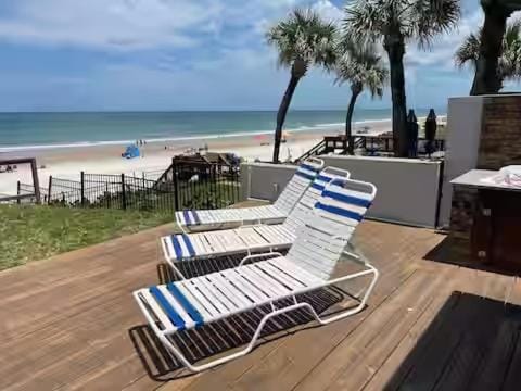 Beach, Sea view, sunbed