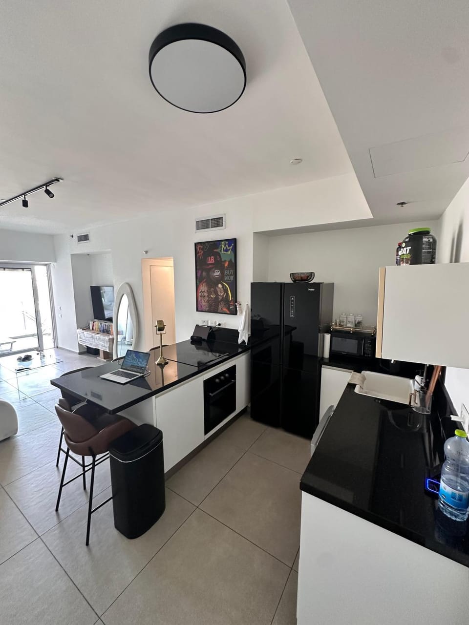 Kitchen or kitchenette, Dining area, oven, stove, toaster