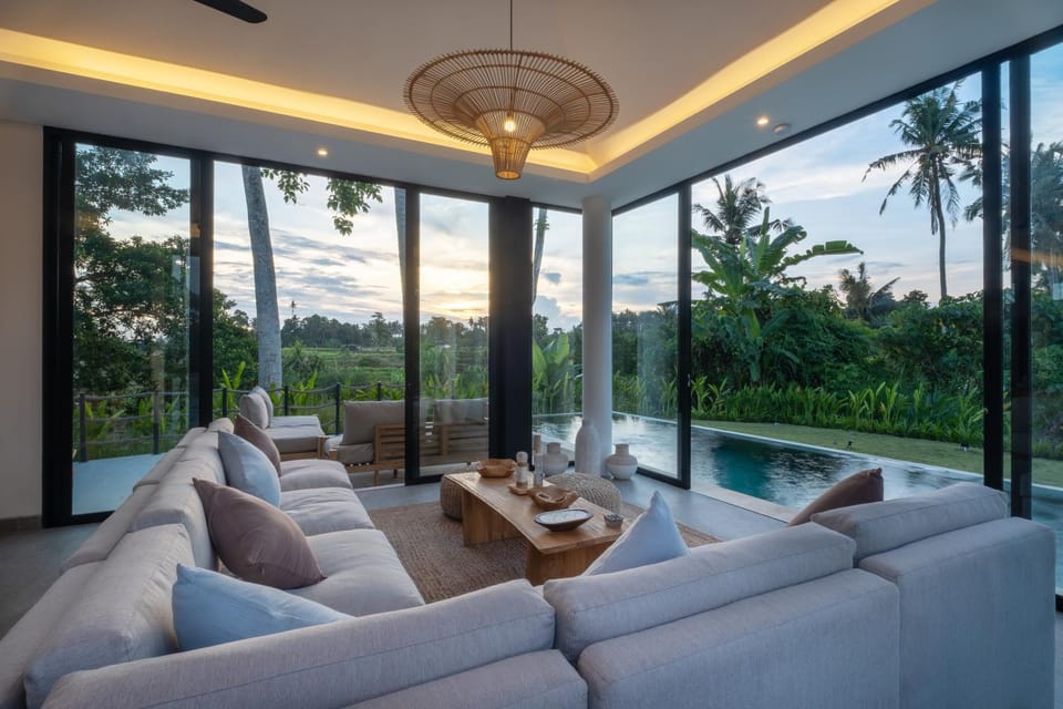 Natural landscape, Seating area, Garden view, Pool view, Swimming pool