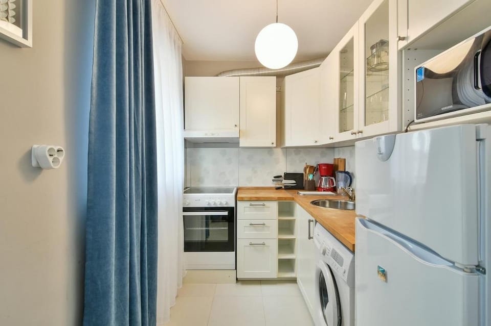 Coffee/tea facilities, Kitchen or kitchenette, microwave, oven, washing machine