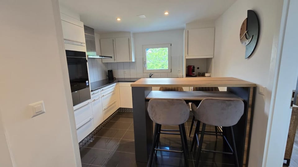 Kitchen or kitchenette, stove, kitchen