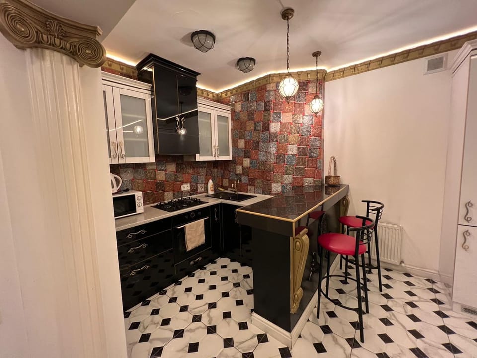 Kitchen or kitchenette, Dining area, oven, stove