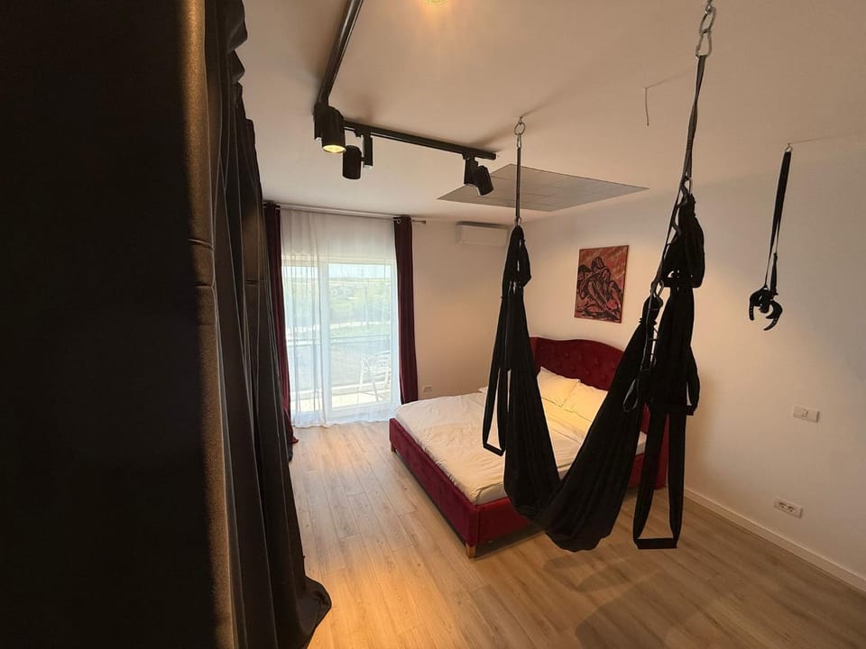 Bed, Living room, Photo of the whole room, Seating area, Bedroom