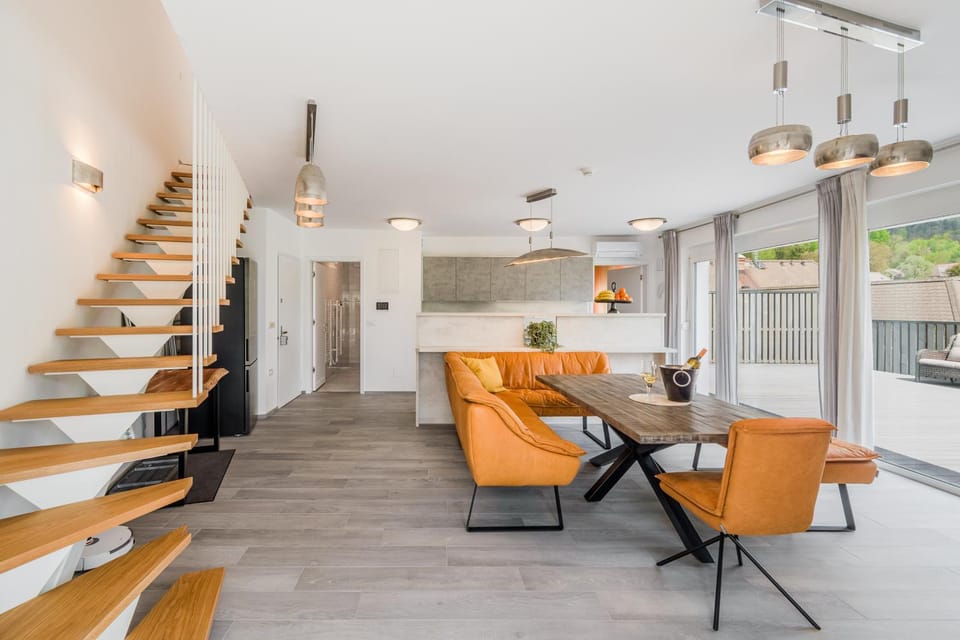 Living room, kitchen