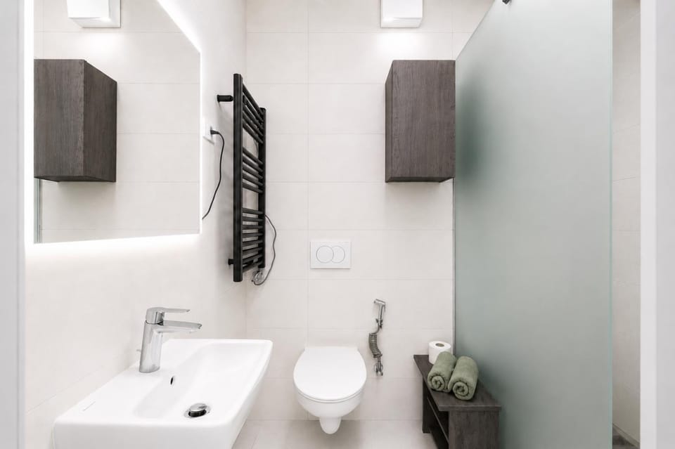 Toilet, Bathroom, towels
