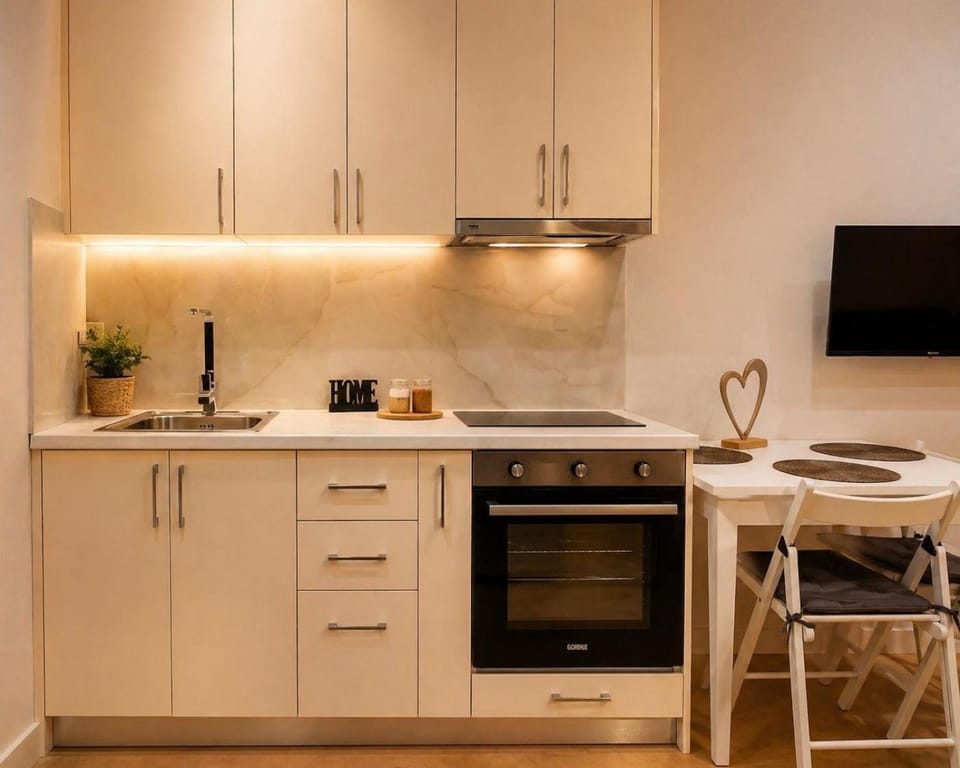 Kitchen or kitchenette, Dining area, stove