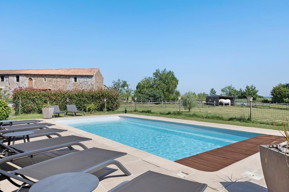 Property building, Living room, Swimming pool