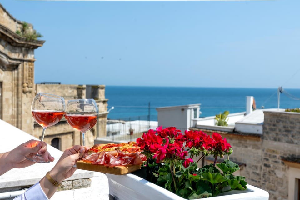 Nearby landmark, Day, Natural landscape, View (from property/room), Balcony/Terrace, Food and drinks, Dining area, Food, Sea view, Drinks, Alcoholic drinks