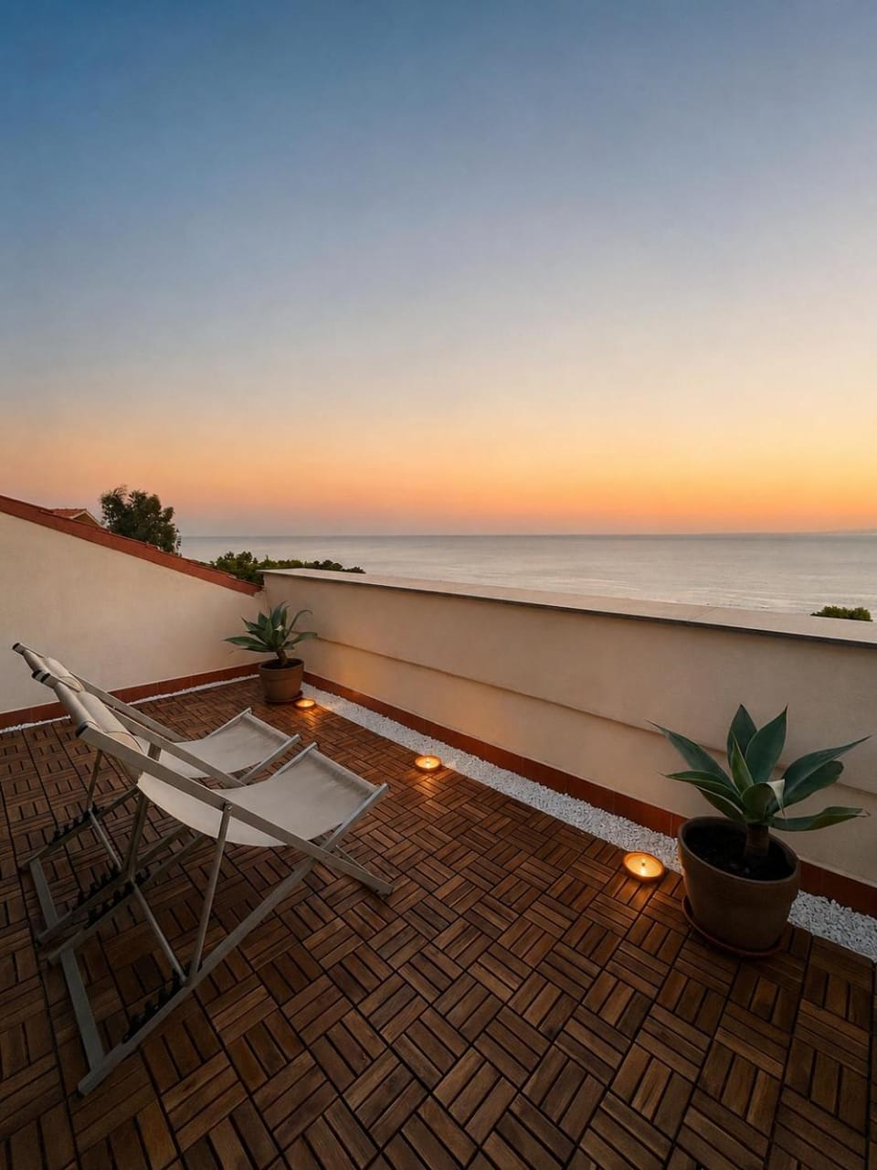 Day, Natural landscape, View (from property/room), Balcony/Terrace, Sea view, Sunrise, Sunset, sunbed