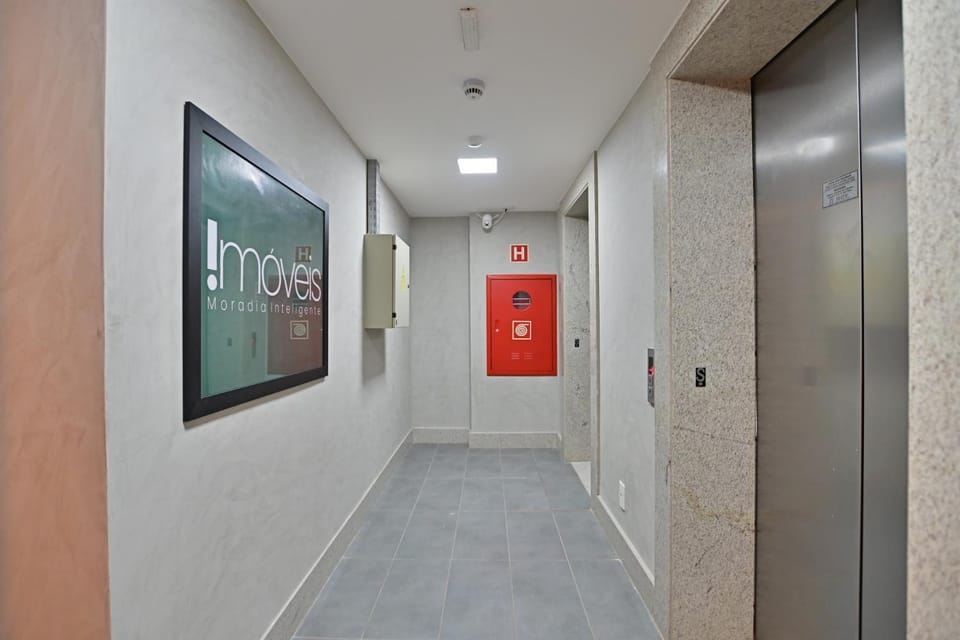 Property logo or sign, elevator
