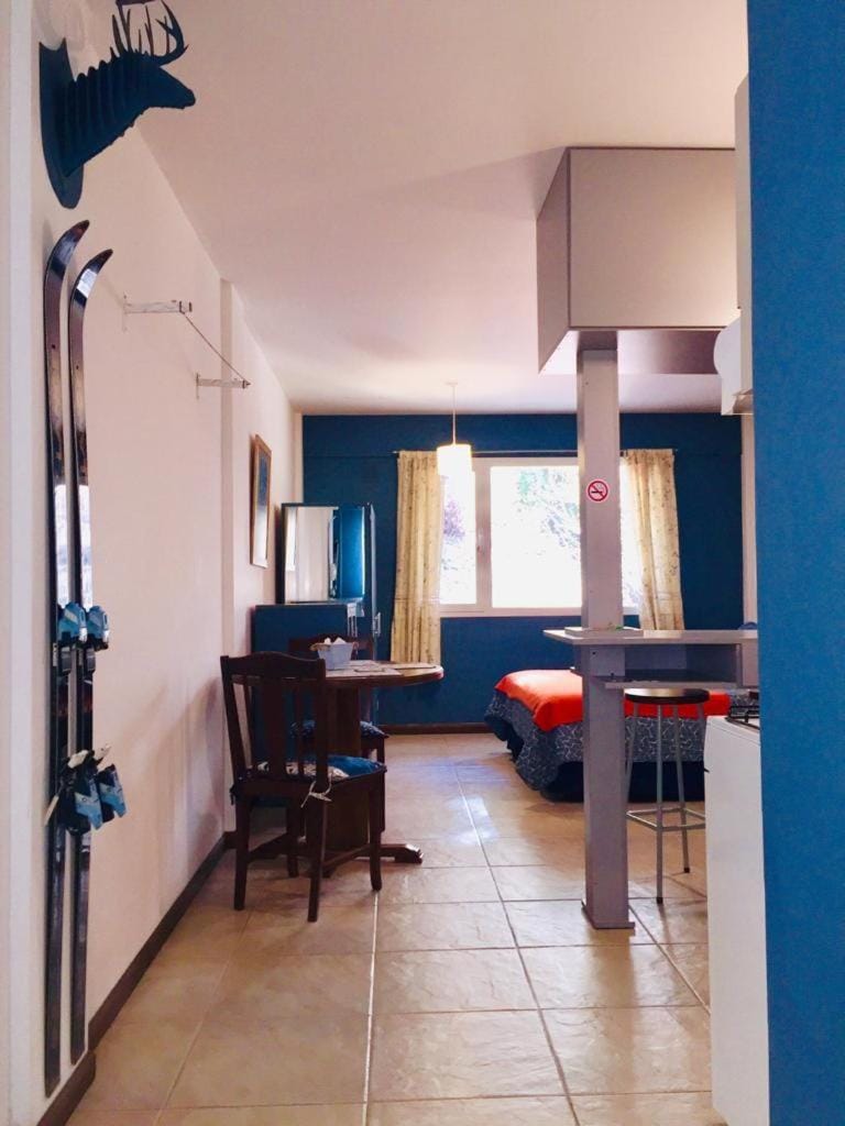Bed, TV and multimedia, Kitchen or kitchenette, Living room, Photo of the whole room, Seating area, Dining area, Bedroom