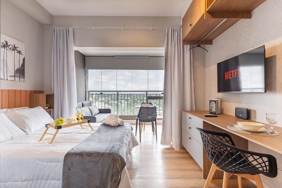243 Studio Completo | Próx Ibira C/ Ar Cond Apartment in Sao Paulo City