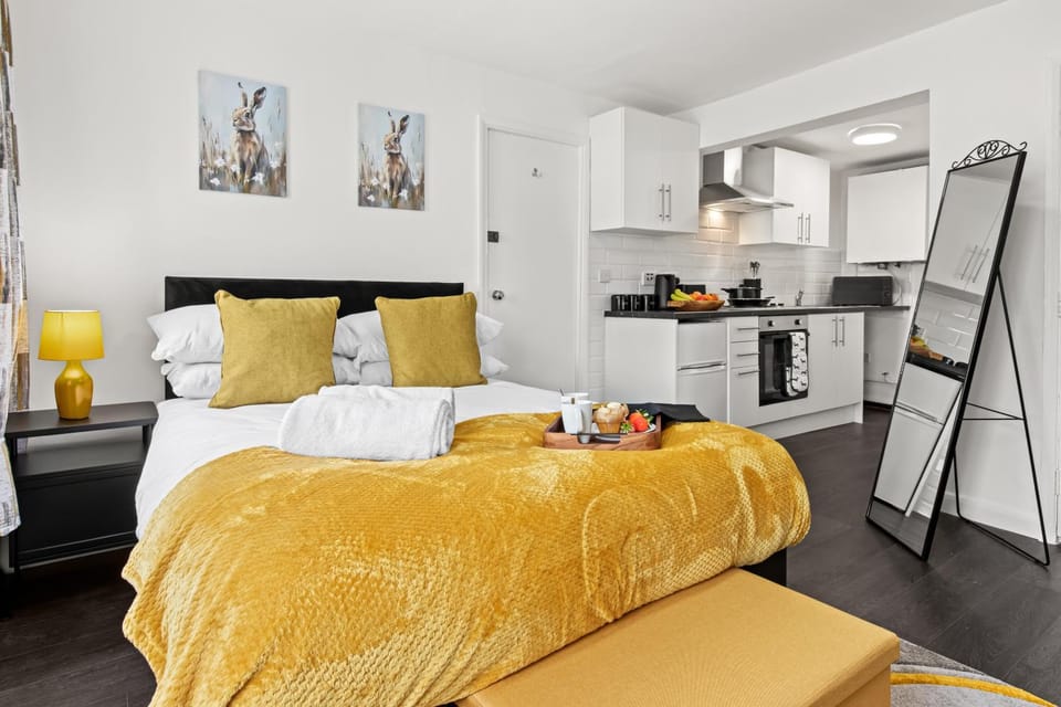 Bed, Kitchen or kitchenette, Photo of the whole room
