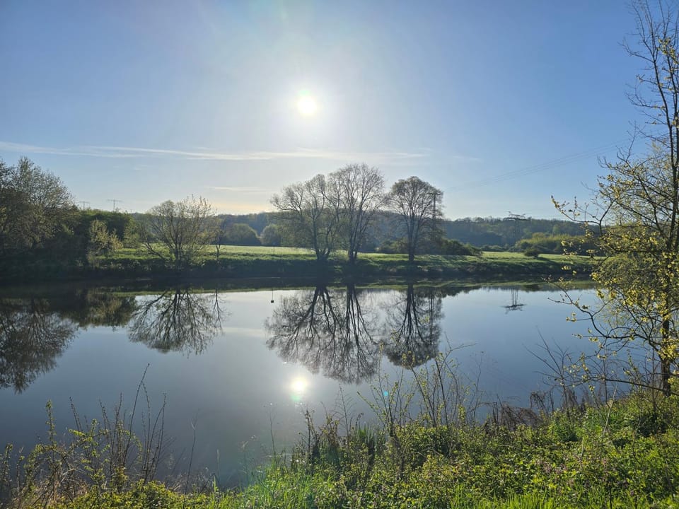 Spring, Day, Natural landscape, Fishing, River view