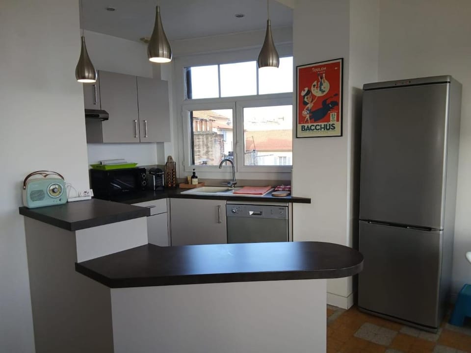 Kitchen or kitchenette, dishwasher