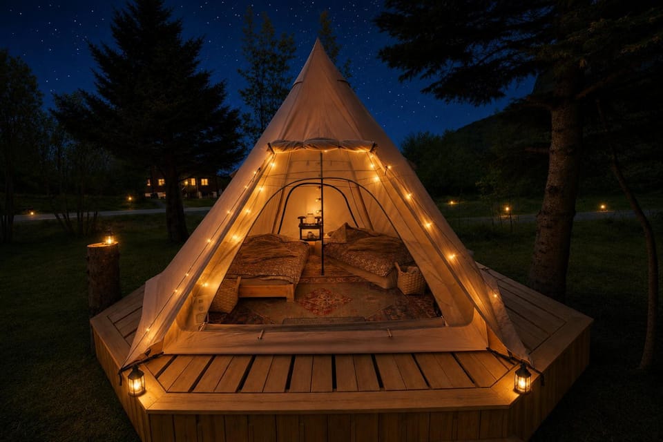 Cozy Tipi - The LOWFO House Lofoten Luxury tent in Lofoten