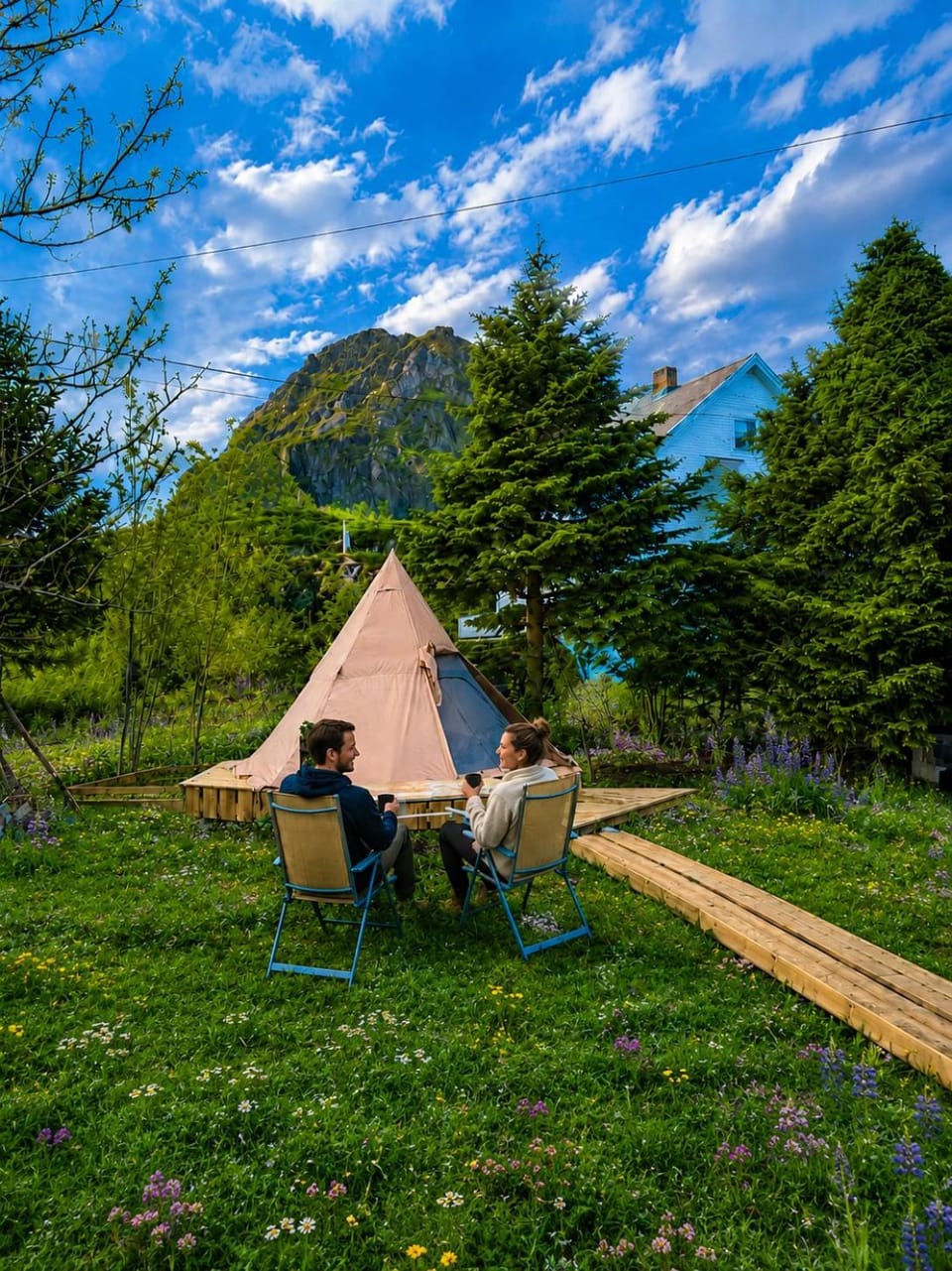 Cozy Tipi - The LOWFO House Lofoten Luxury tent in Lofoten