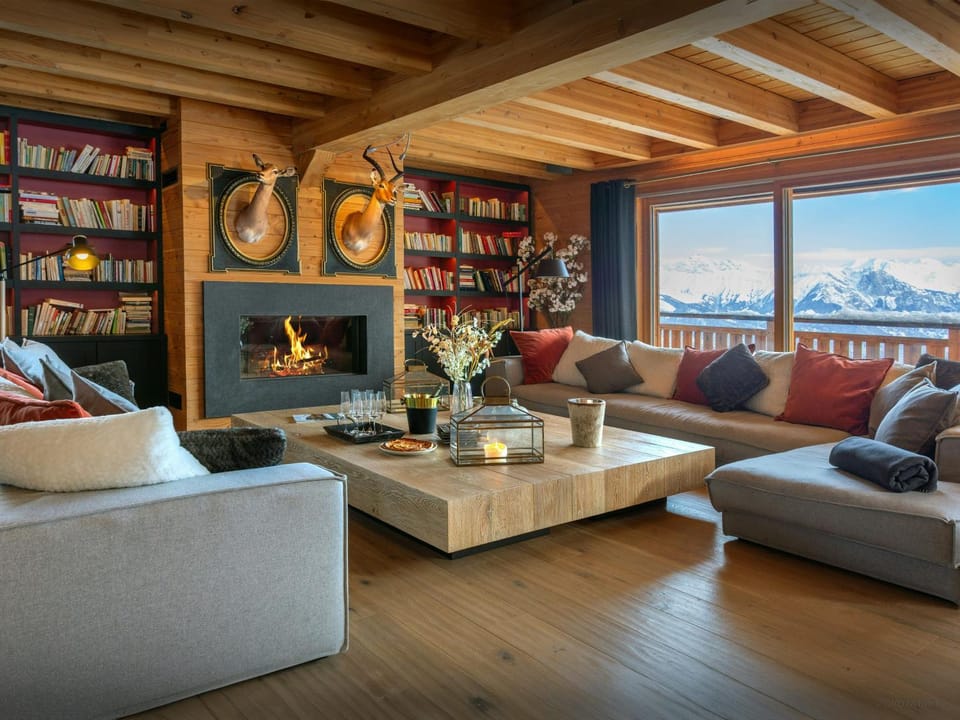 Natural landscape, Winter, Living room, Seating area