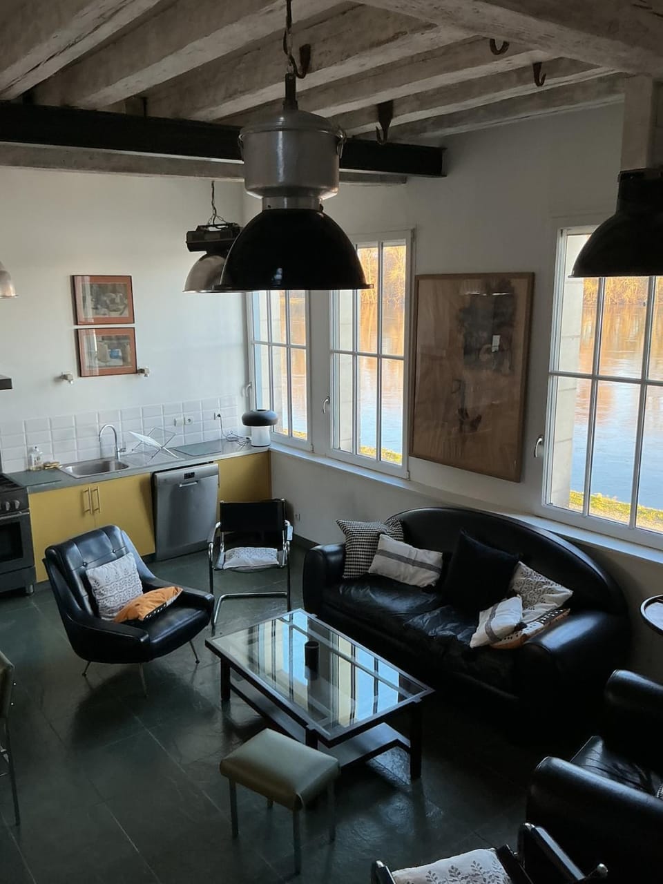 Living room, kitchen