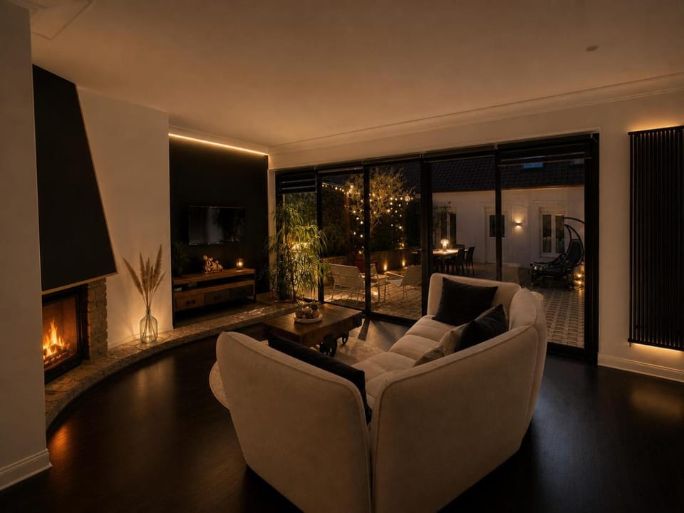TV and multimedia, Living room, fireplace