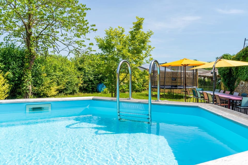 Property building, Living room, Swimming pool