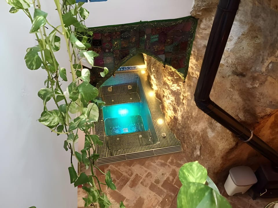 Property building, Living room, Swimming pool