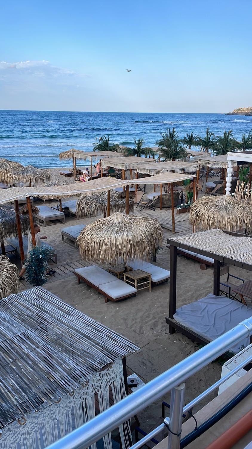 Beach, Sea view, sunbed