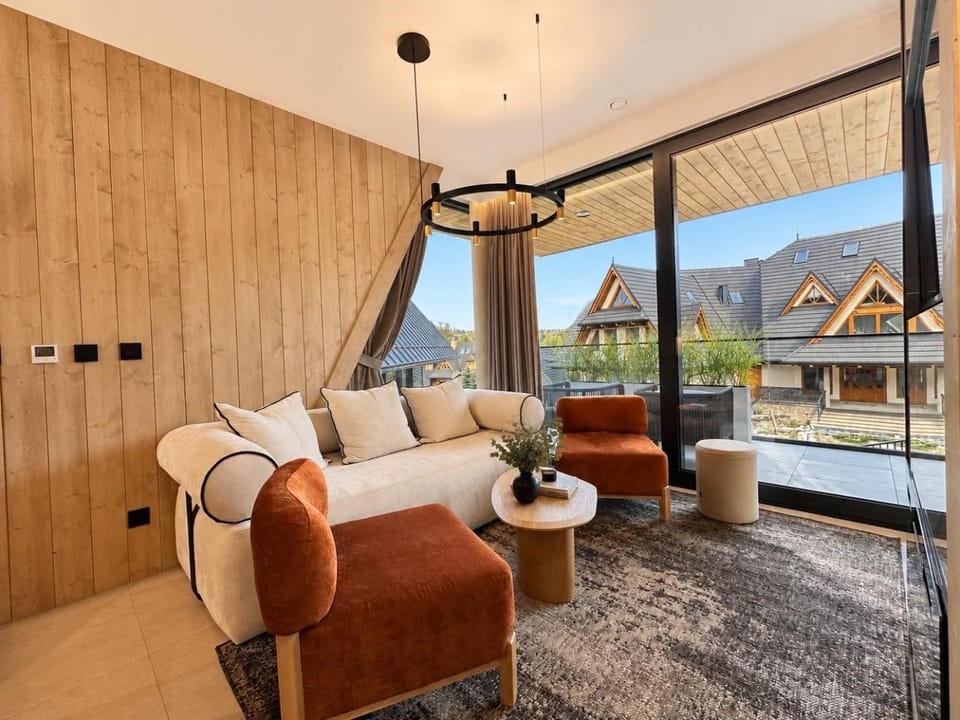 Patio, Natural landscape, Living room, Seating area, Mountain view