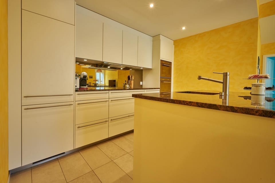 Kitchen or kitchenette, dishwasher, stove