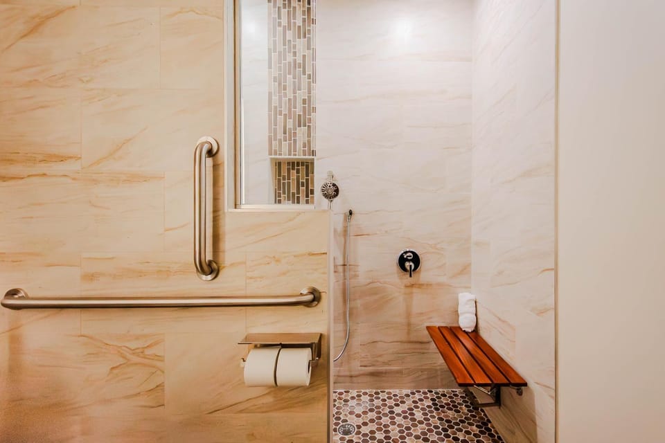 Shower, Bathroom, Facility for disabled guests