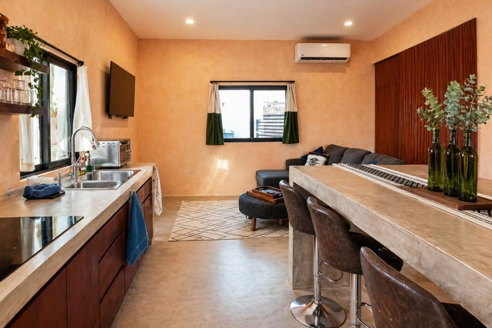 TV and multimedia, Kitchen or kitchenette, Living room, Seating area, Dining area, air conditioner