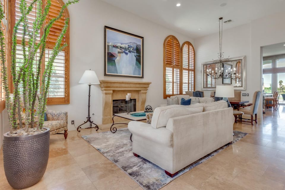 2 Mi to Old Town: Resort-Style Home w/ Heated Pool House in La Quinta