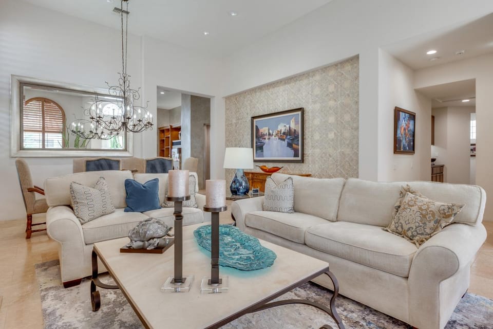 2 Mi to Old Town: Resort-Style Home w/ Heated Pool House in La Quinta