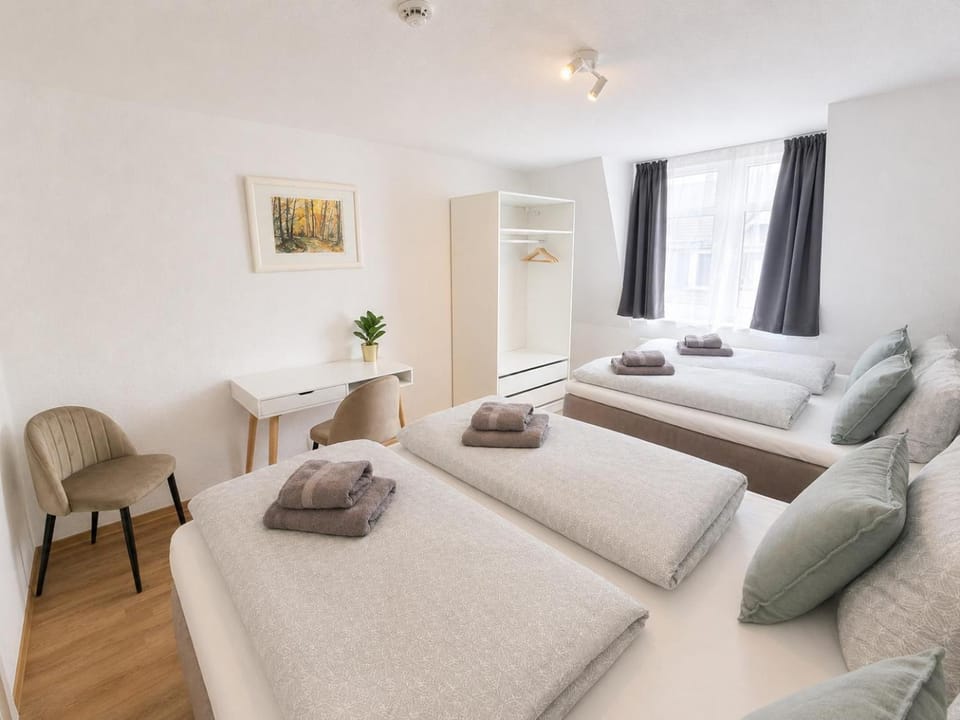 Photo of the whole room, Bedroom, towels, wardrobe