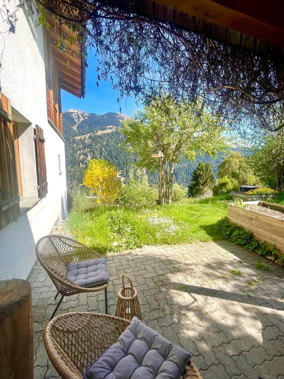 Patio, Garden, Seating area, Mountain view