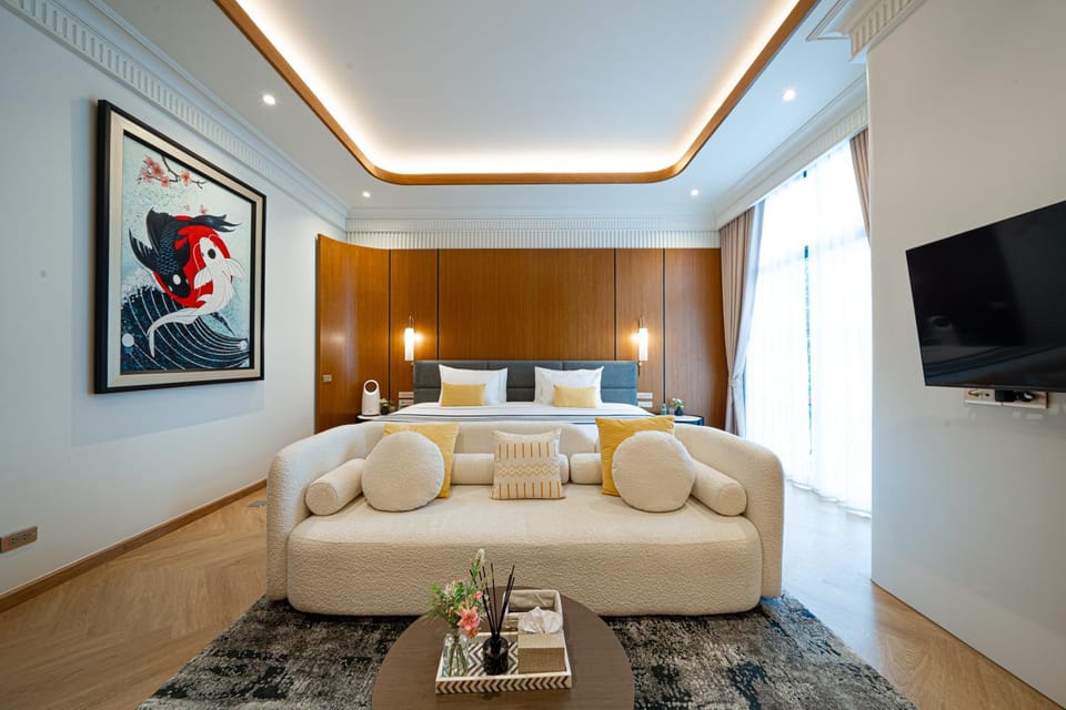 Bed, TV and multimedia, Living room, Bedroom