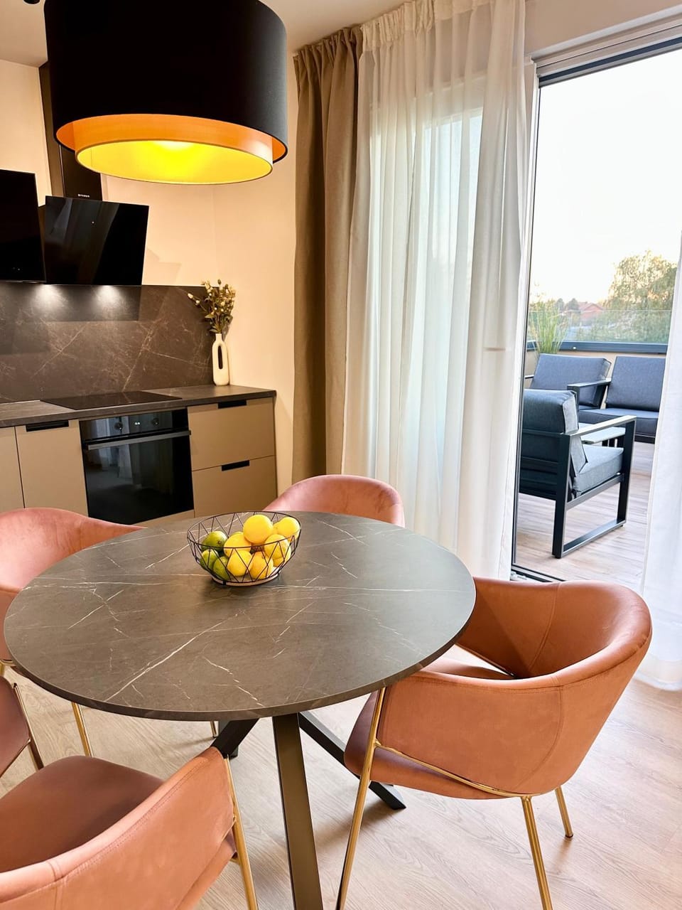 Balcony/Terrace, Living room, Seating area, Dining area, furniture, heating, internet, air conditioner