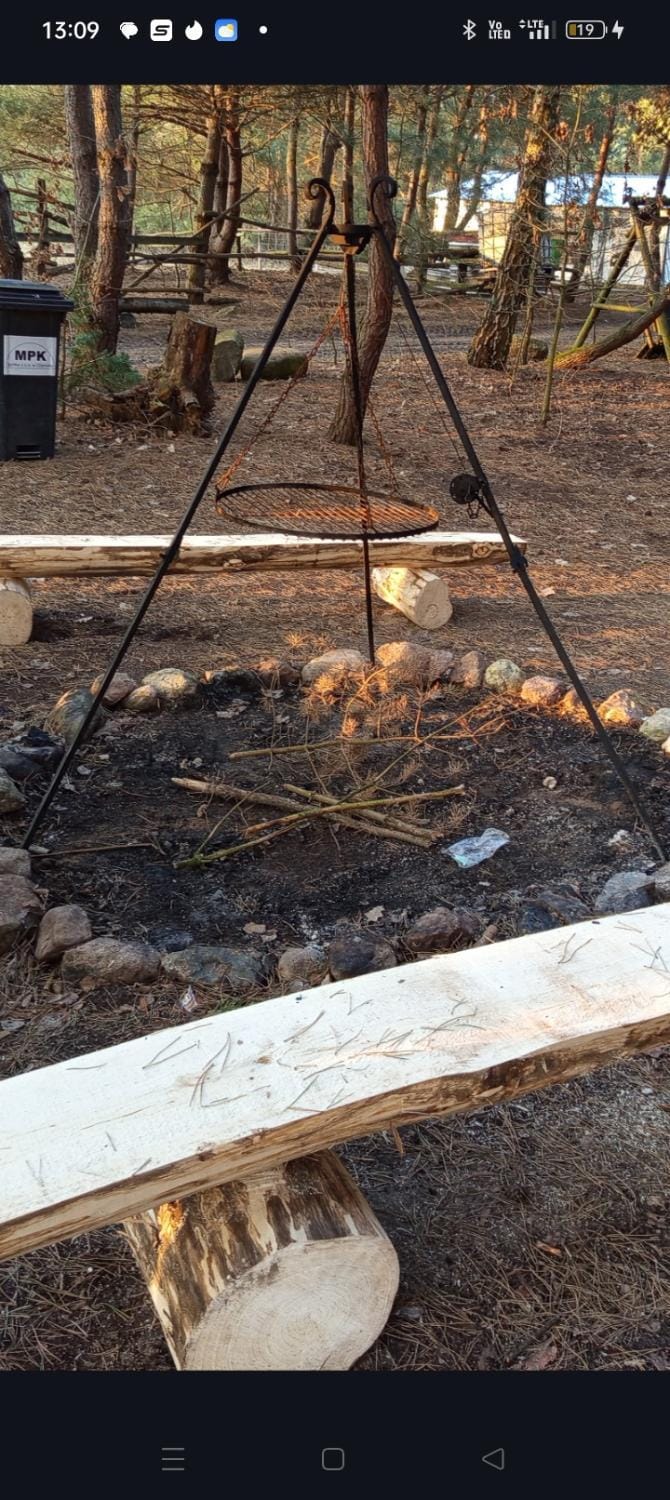 Leśny glamping Wojciechówka balia jacuzzi blisko Sandomierza Luxury tent in Poland