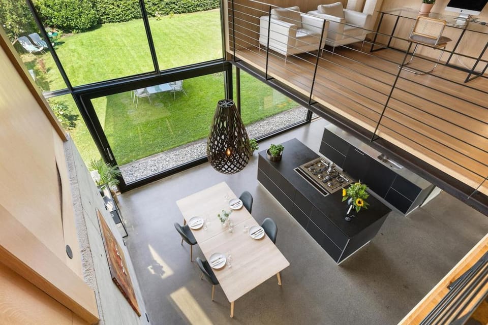 Stylish industrial house with Nordic interior Villa in Viken, Norway