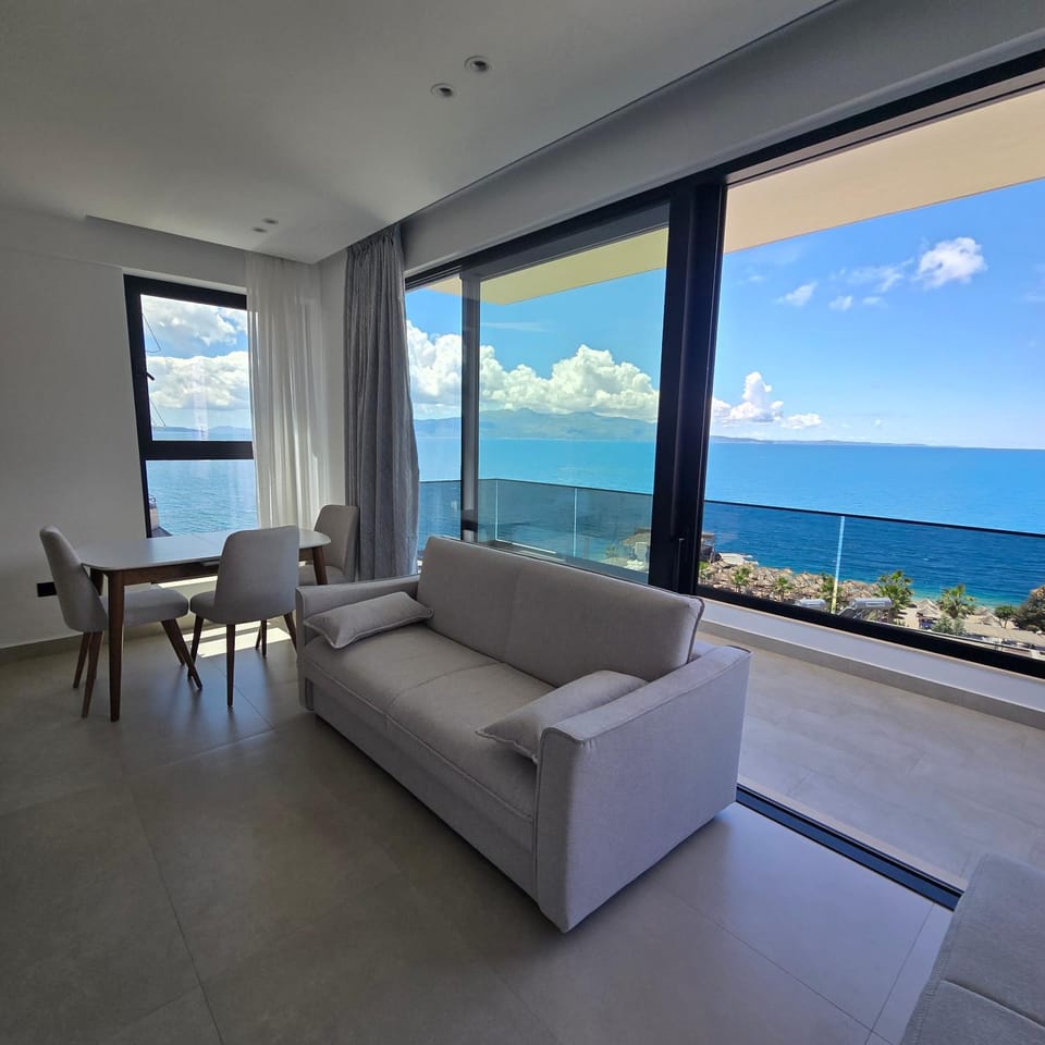 Day, Natural landscape, View (from property/room), Living room, Seating area, Sea view