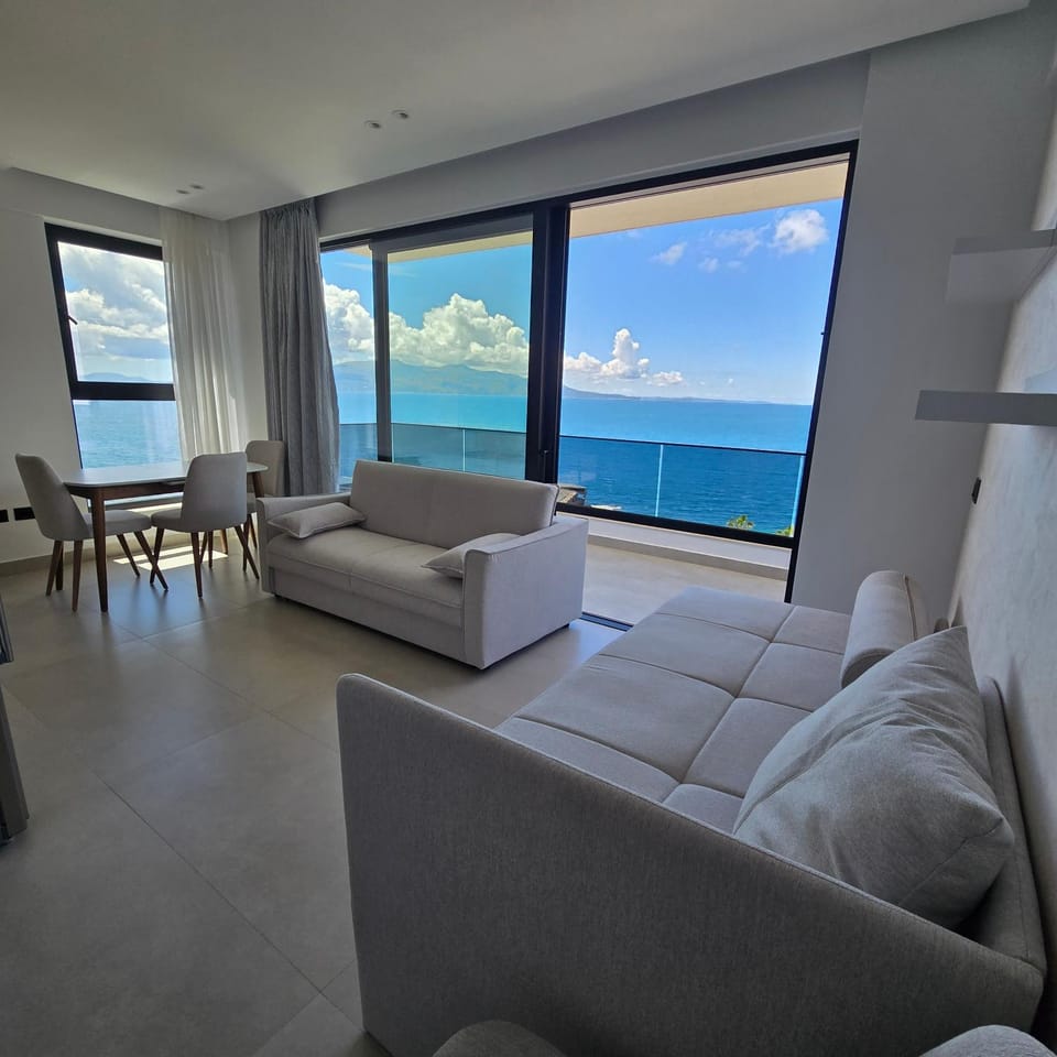 Living room, Seating area, Sea view
