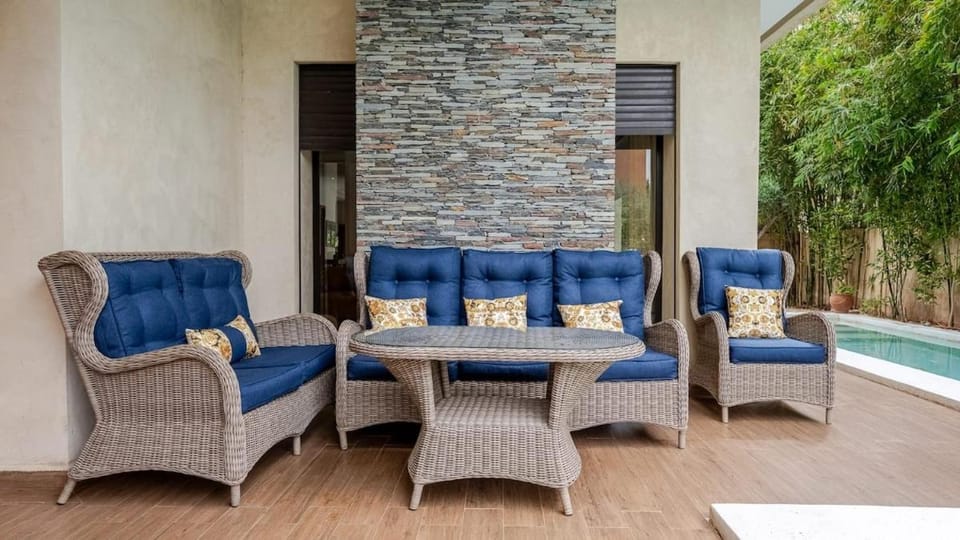 Patio, Natural landscape, Living room, Pool view, Swimming pool