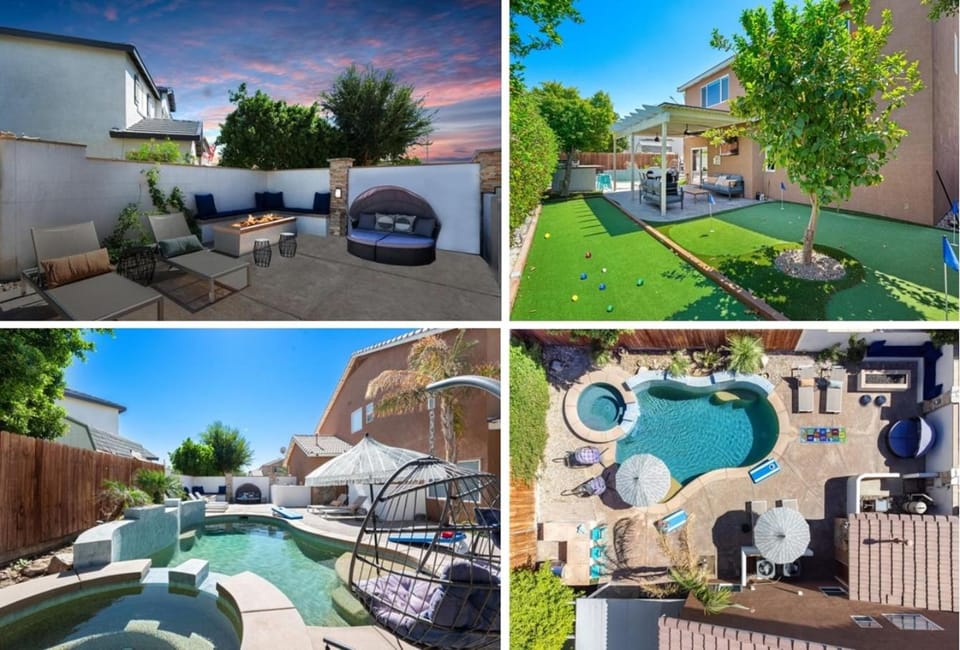 NEWGamesTVsHeated PoolFirepitFireplace House in Indio