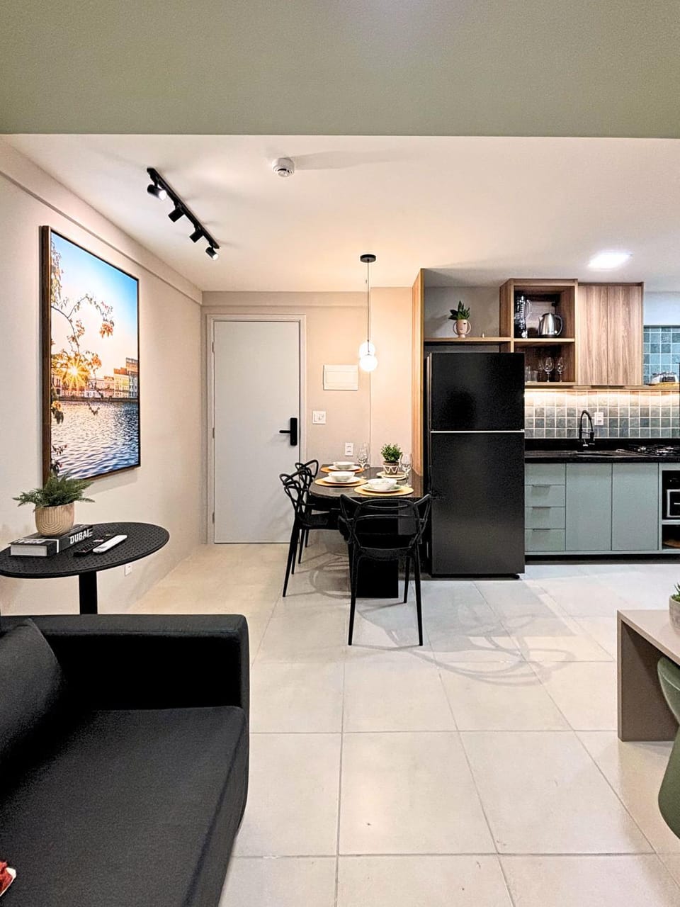 Kitchen or kitchenette, Living room, Dining area