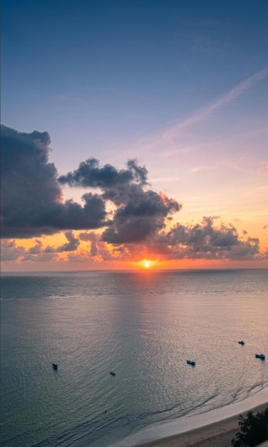 Natural landscape, Beach, Sea view, Sunrise