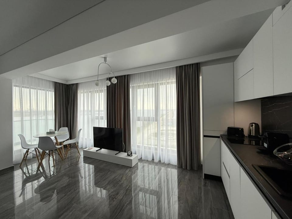 Communal lounge/ TV room, TV and multimedia, Kitchen or kitchenette, Living room, Seating area, Dining area