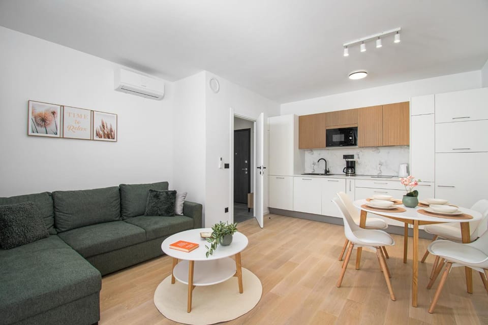 Living room, kitchen