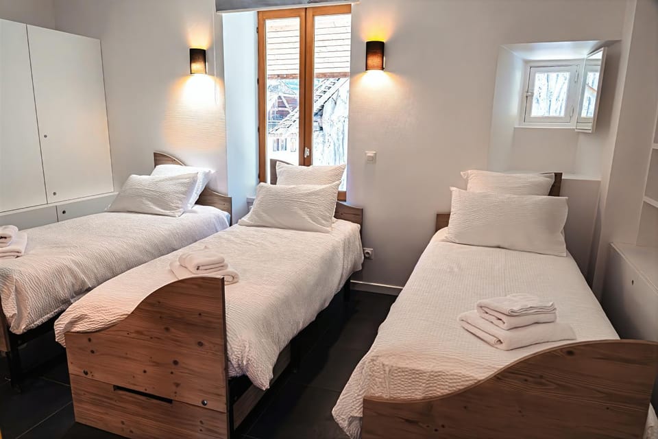 Bed, Photo of the whole room, Bedroom, towels, wardrobe
