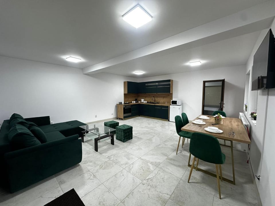 TV and multimedia, Kitchen or kitchenette, Living room, Seating area, Dining area