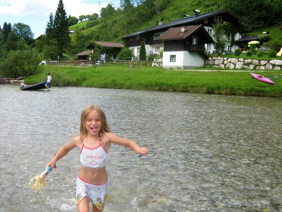 Natural landscape, River view, children